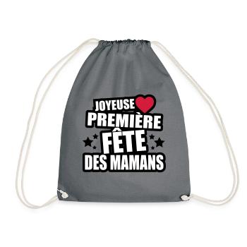 joyeuse première fête des mamans - Sac de sport léger - gris - Devant