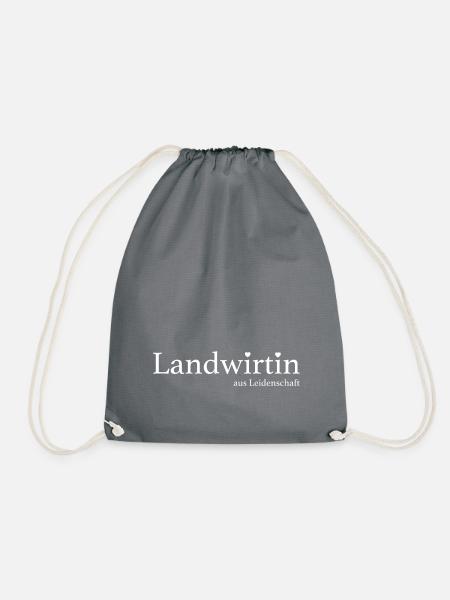 Landwirtin aus Leidenschaft - Turnbeutel - Grau