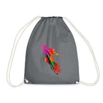 Colorsplash - une goutte de peinture colorée - Sac de sport léger - gris - Devant