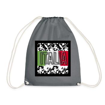 Italia (Italy) - Image - 2023 - Drawstring Bag - grey - Front