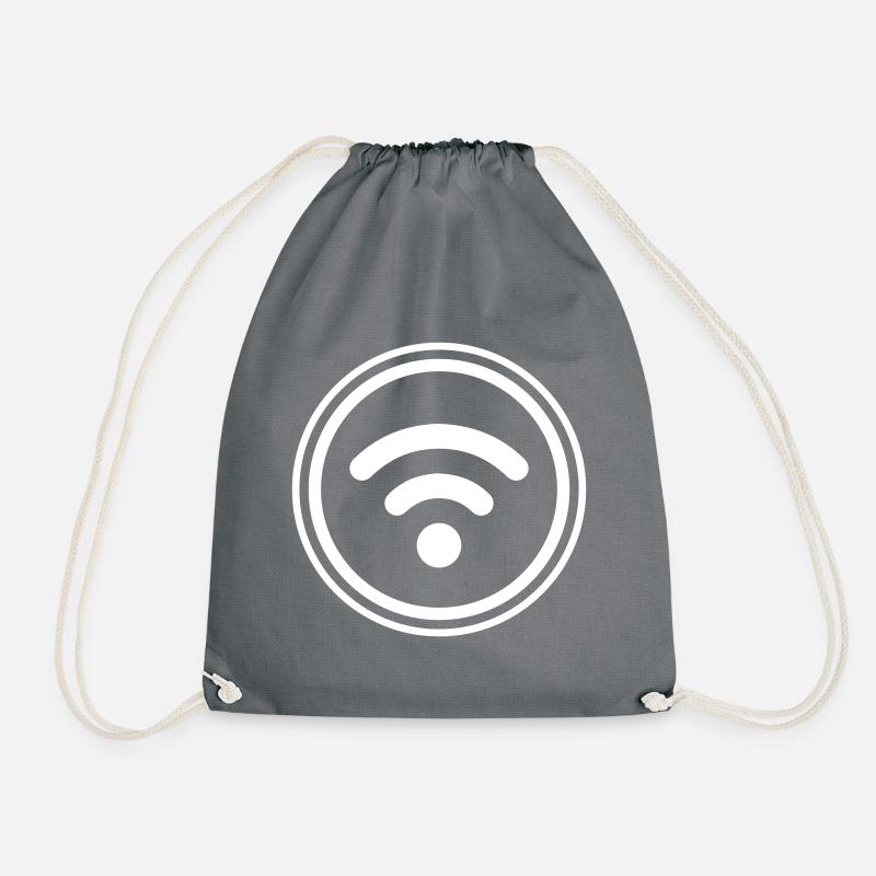 Wlan Internet - Turnbeutel - Grau