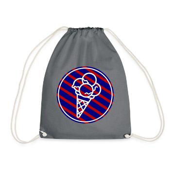 Egg Cream Ice Cream Summer - Drawstring Bag - grey - Front