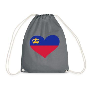 Liechtenstein Herz; Heart Liechtenstein - Sac de sport léger - gris - Devant