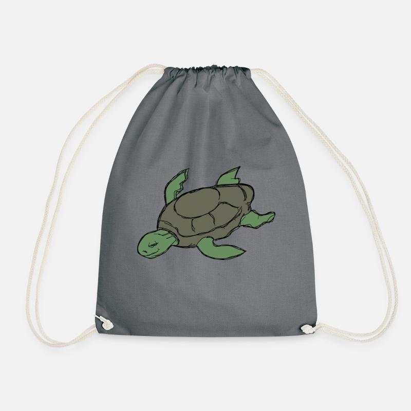 Schildkröte - Turnbeutel - Grau