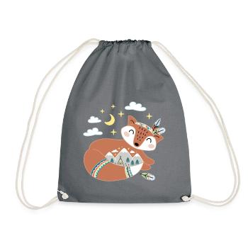 renard rêveur - Sac de sport léger - gris - Devant