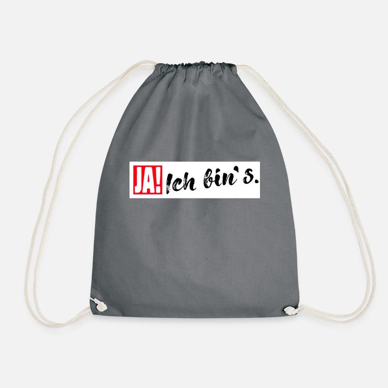 Ja Ich bin es - Turnbeutel - Grau