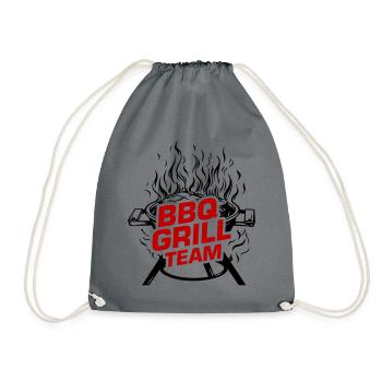 Grill Bbq BarbecueTeam - Drawstring Bag - grey - Front