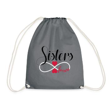 Sisters forever - BFF Sisters forever - Drawstring Bag - grey - Front