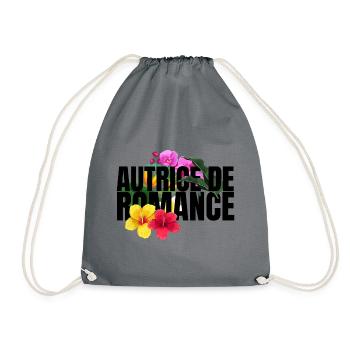 Author of Romance Flowers - Drawstring Bag - grey - Front