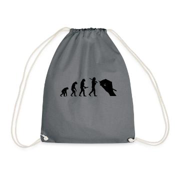 Evolution development progress human artist - Drawstring Bag - grey - Front