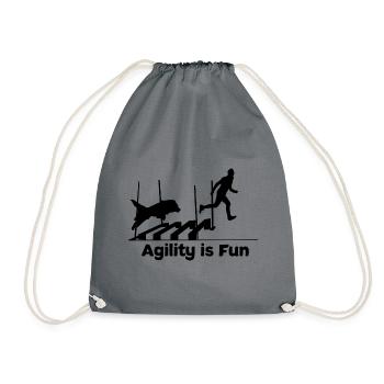 Dog Sport Fun Agility - Drawstring Bag - grey - Front