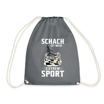 Schach Denksport Schachspieler Schachverein lustig - Turnbeutel - Grau - Vorne