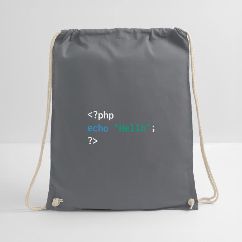 Developer php web humor funny Drawstring Bag