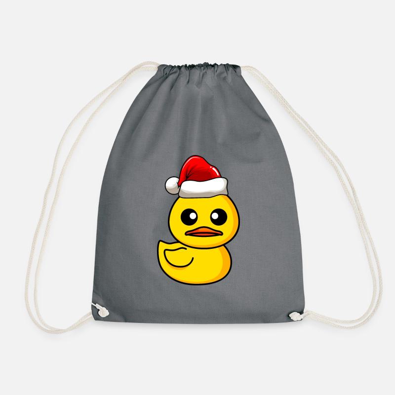 Ente Comic Weihnachten - Turnbeutel - Grau