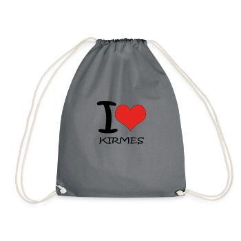 I Love Kirmes - Turnbeutel - Grau - Vorne