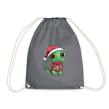 Bande dessinée de Noël caméléon - Sac de sport léger - gris - Devant