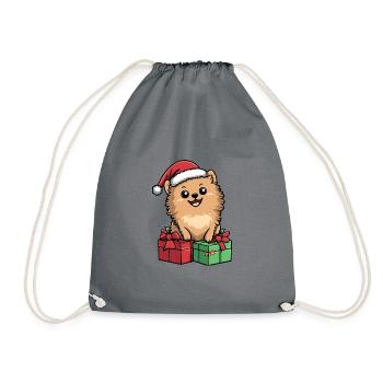 Cadeaux de Noël pour chien de Poméranie - Sac de sport léger - gris - Devant
