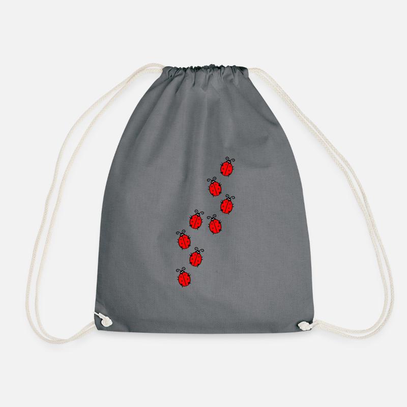 Ladybug - Drawstring Bag - grey