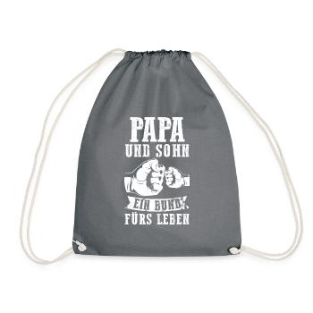 Papa Vater Vatertag - Turnbeutel - Grau - Vorne