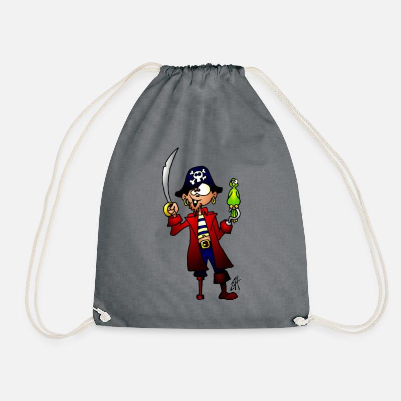 Pirate - Drawstring Bag - grey