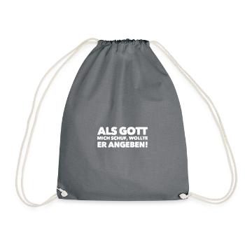 Énonciation drôle - Sac de sport léger - gris - Devant
