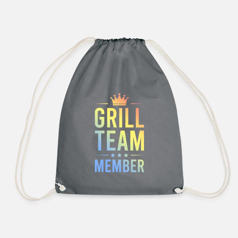 Grill Team Bunt - Turnbeutel - Grau