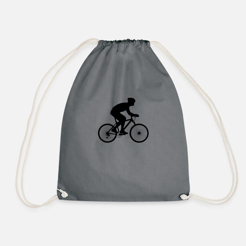 Fahrradfahrer - Turnbeutel - Grau