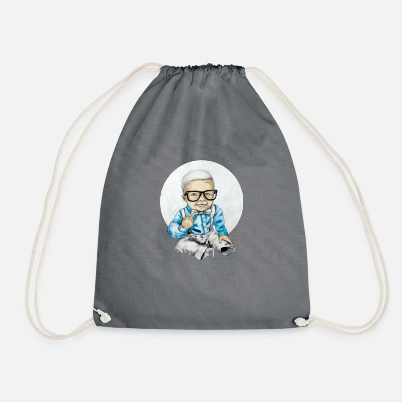 Naughty Boy - Drawstring Bag - grey