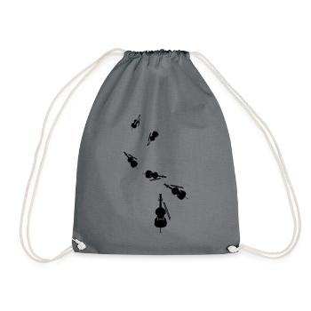 Icône de violon - Sac de sport léger - gris - Devant