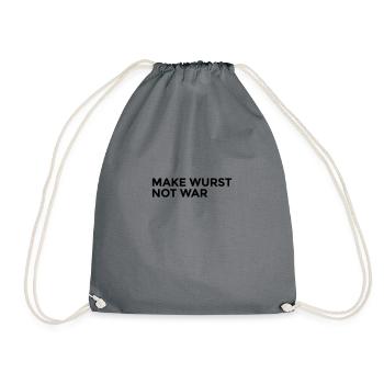 make wurst not war - Drawstring Bag - grey - Front