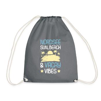 North Sea Summer Saying - Drawstring Bag - grey - Front