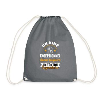 Un kiné exceptionnel donne toujours un tonton - Sac de sport léger - gris - Devant
