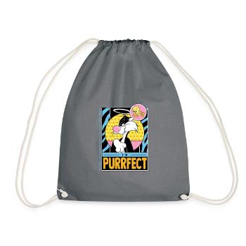 Looney Tunes Sylvester I'm Purrfect Lustig - Turnbeutel - Grau - Vorne
