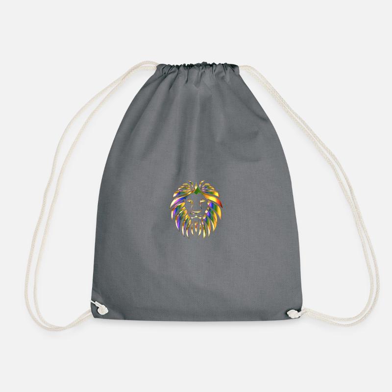 Stylisches Design in Löwen Motiv - Turnbeutel - Grau