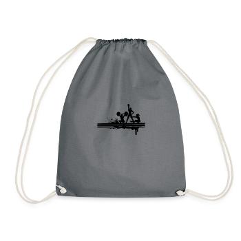 FITNESS - Drawstring Bag - grey - Front