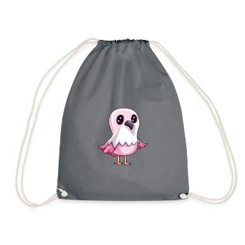 Flamingo Halloween Lustig Geist - Turnbeutel - Grau - Vorne