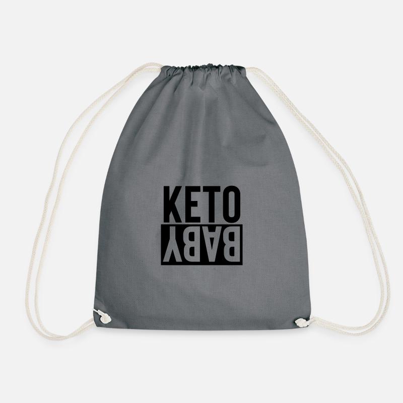 KetoBaby vector transp - Drawstring Bag - grey