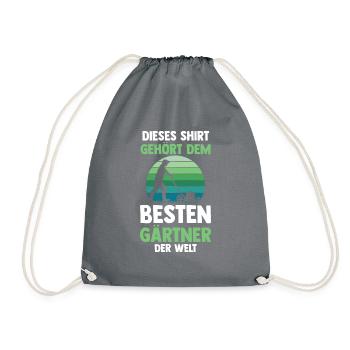 Gärtner Gartenarbeit Hobbygärtner Garten - Turnbeutel - Grau - Vorne