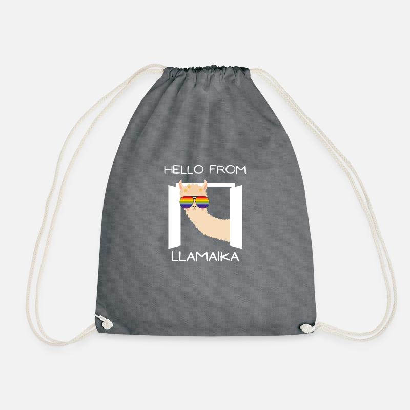 Hello from Llamaika - Turnbeutel - Grau