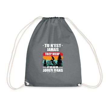 Tu n'est jamais trop vieux pour jouer dans la boue - Sac de sport léger - gris - Devant