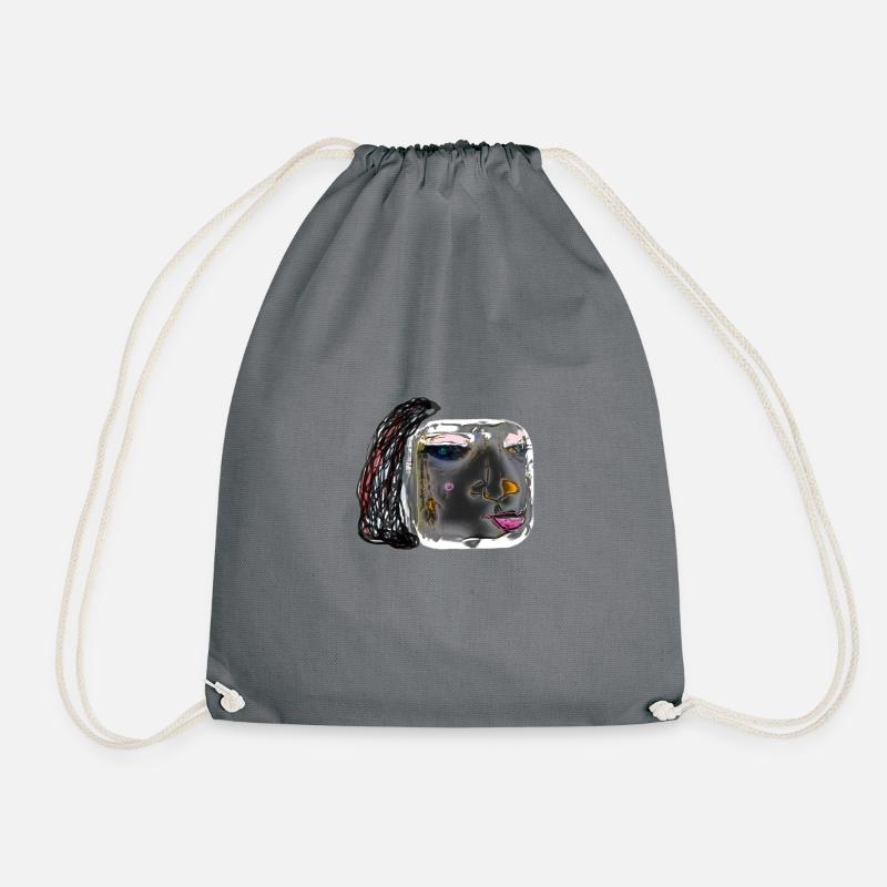 Digital art expression - Drawstring Bag - grey