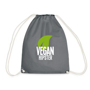 végétalien Hipster - Sac de sport léger - gris - Devant