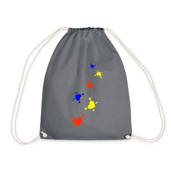 Herz symbol pfeil Bunt - Turnbeutel - Grau - Vorne