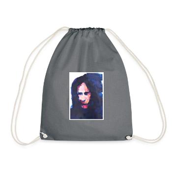 Original Art Print "Zume" - Drawstring Bag - grey - Front