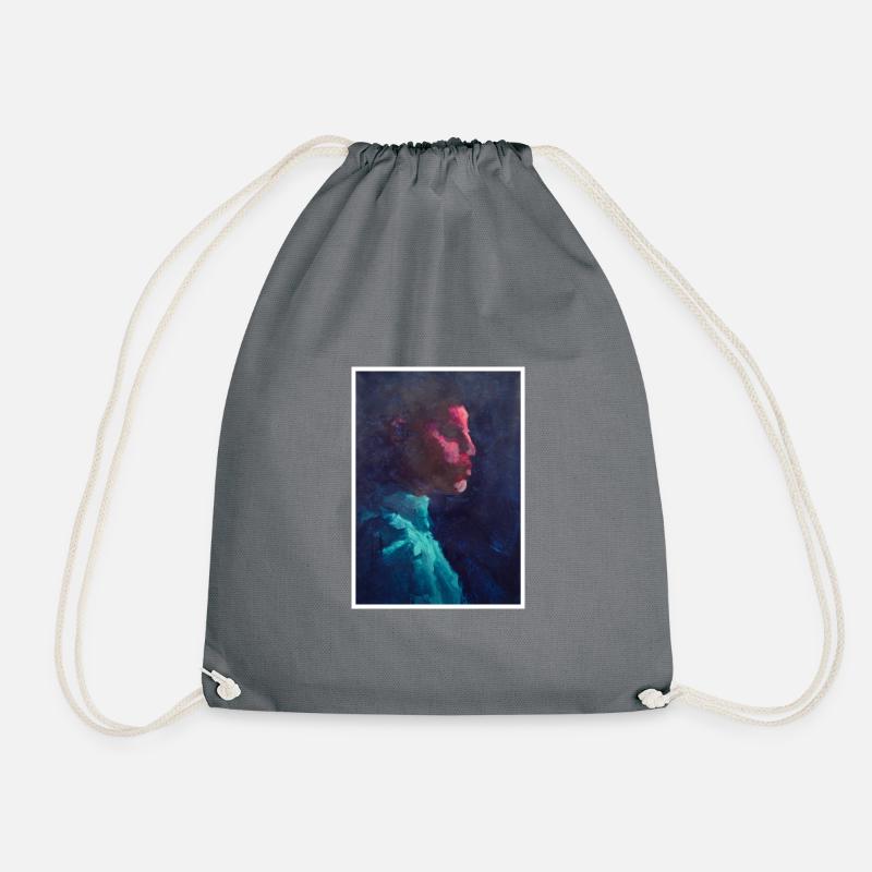 Original Art Print "Cassiopeia" - Drawstring Bag - grey