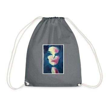 Original Art Print "Marina" - Drawstring Bag - grey - Front