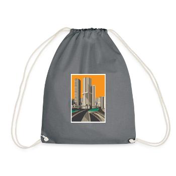 Retro City, big city life - Drawstring Bag - grey - Front