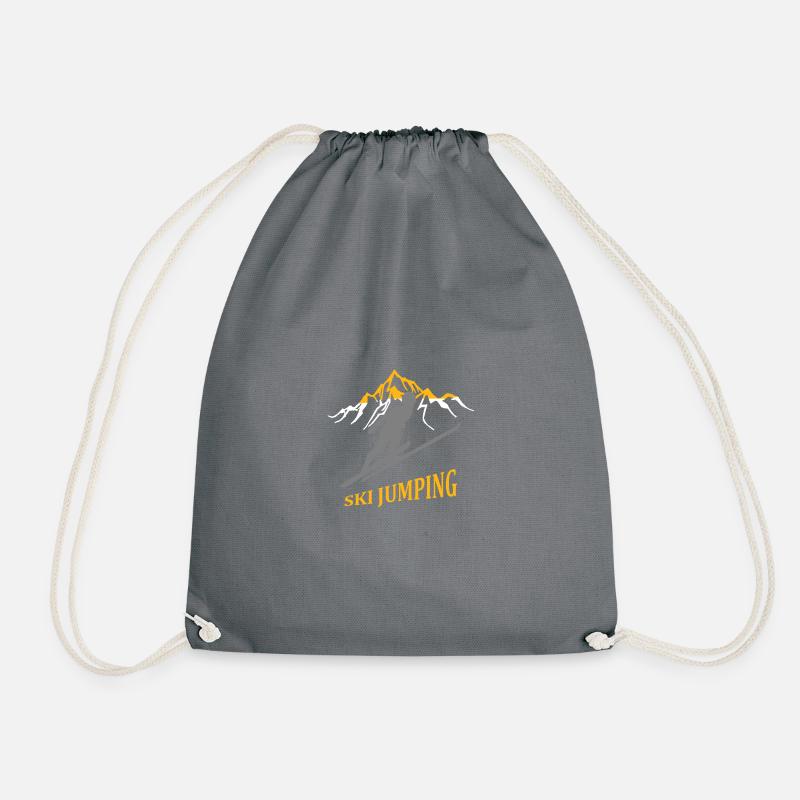 Skispringer - Turnbeutel - Grau