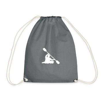 Canoe kayak - Drawstring Bag - grey - Front