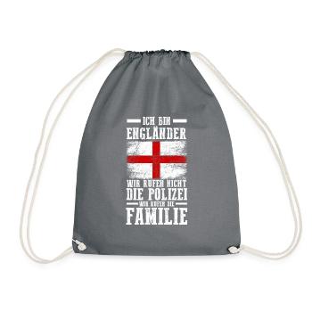 England Engländer Englisches - Turnbeutel - Grau - Vorne